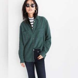 Madewell Flannel Sunday Shirt in Hunter Green Size S